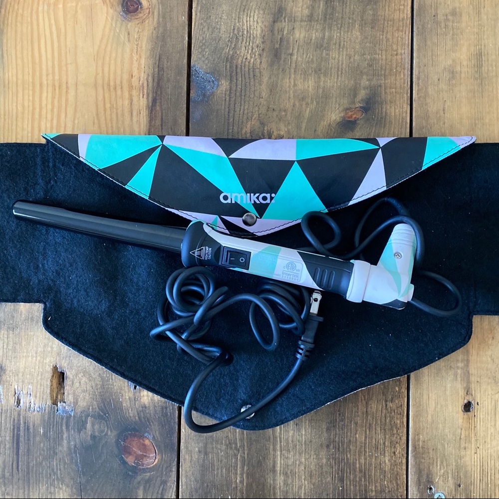 Amika Tourmaline Hair Curler Wand Curling Iron